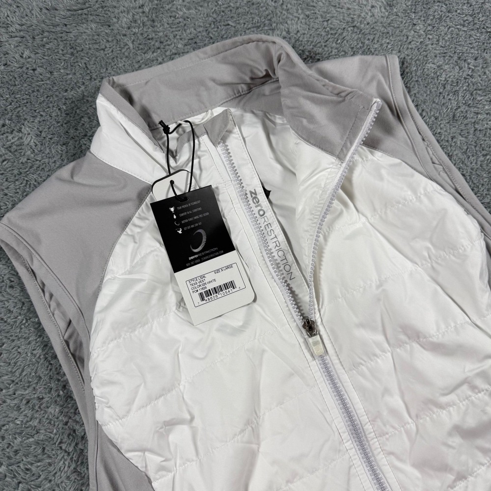 NWT Zero Restriction Tess Vest Women XL White Primaloft Insulated Golf Jacket
